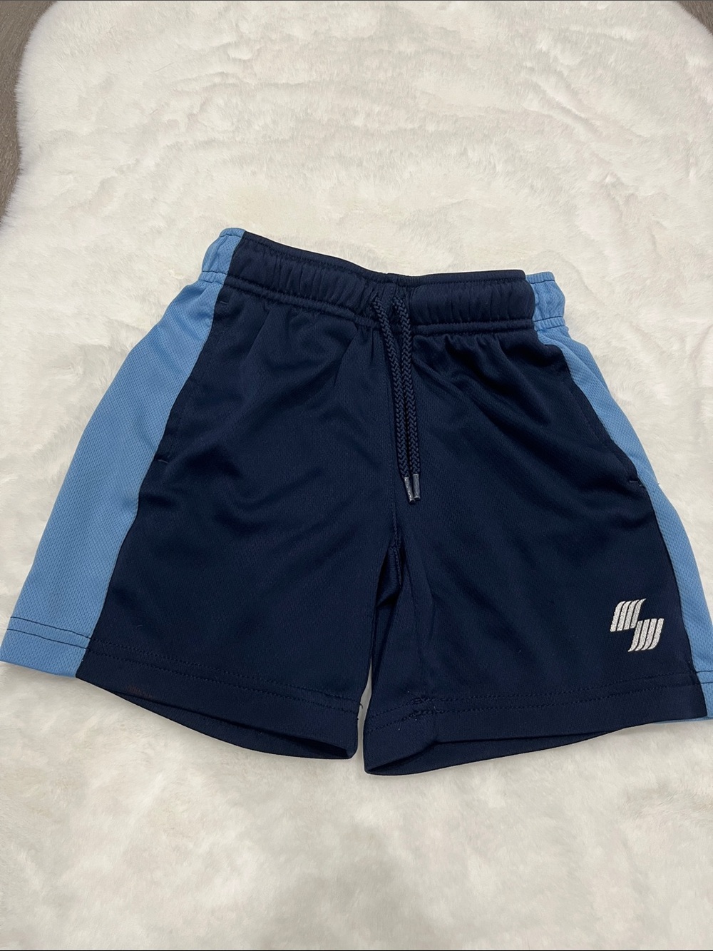 Place Navy and Light Blue Athletic Kids Shorts